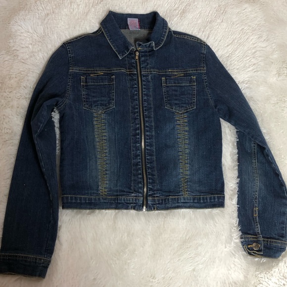 Riff Raff  Zip Up Denim Jeans Jacket Size L - Picture 1 of 8
